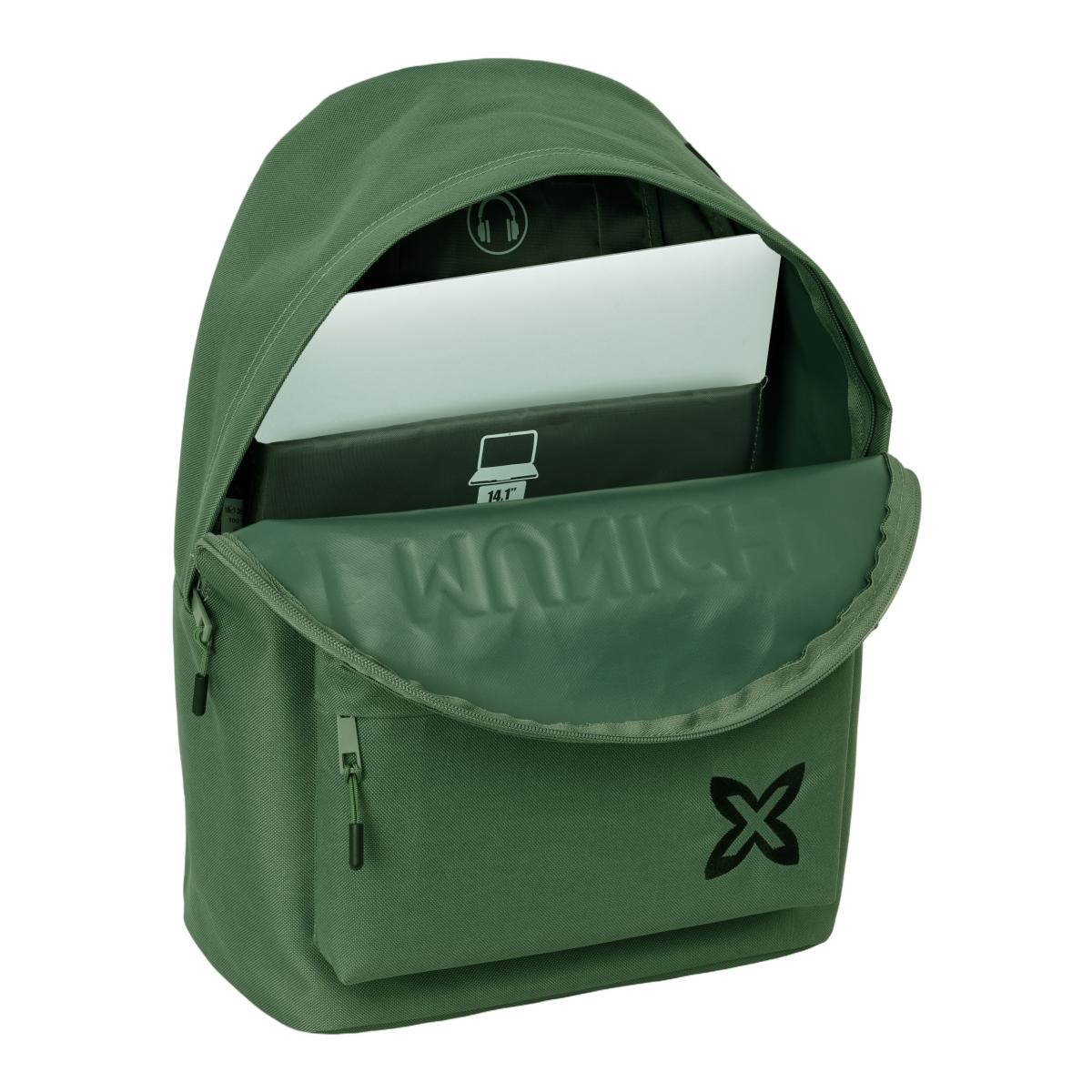 Mochila para portatil 14,1" Munich verde camo Verde-3