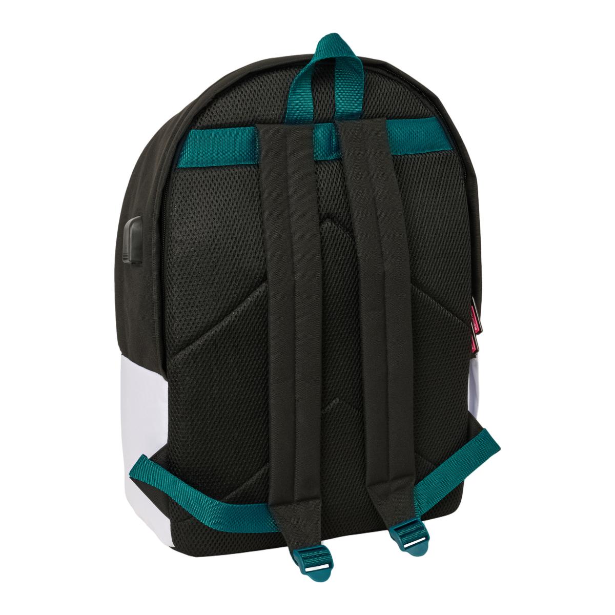 Mochila Dupla para Portatil 15,6"+usb Real Madrid - Branco e Verde Branco / Verde-2