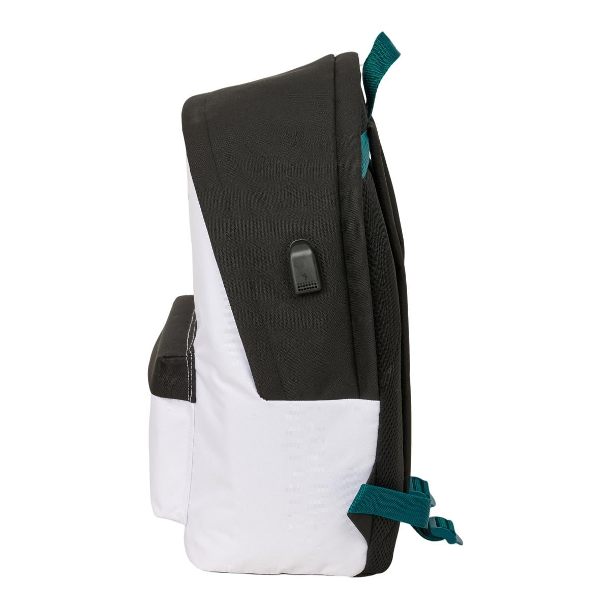 Mochila Dupla para Portatil 15,6"+usb Real Madrid - Branco e Verde Branco / Verde-3