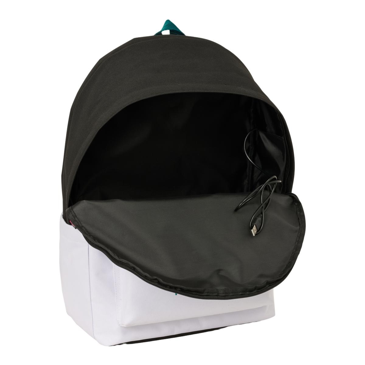 Mochila Dupla para Portatil 15,6"+usb Real Madrid - Branco e Verde Branco / Verde-5