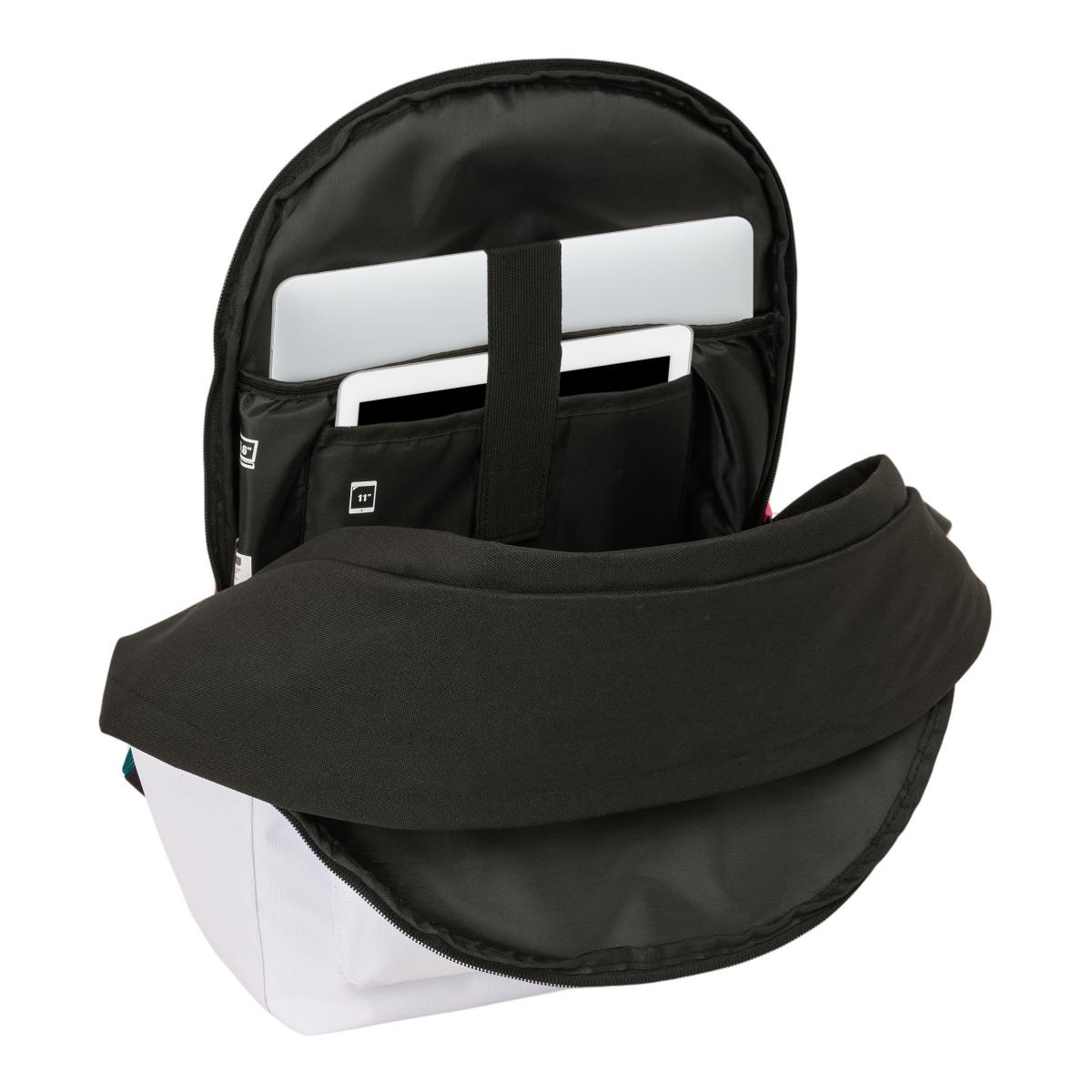 Mochila Dupla para Portatil 15,6"+usb Real Madrid - Branco e Verde Branco / Verde-6