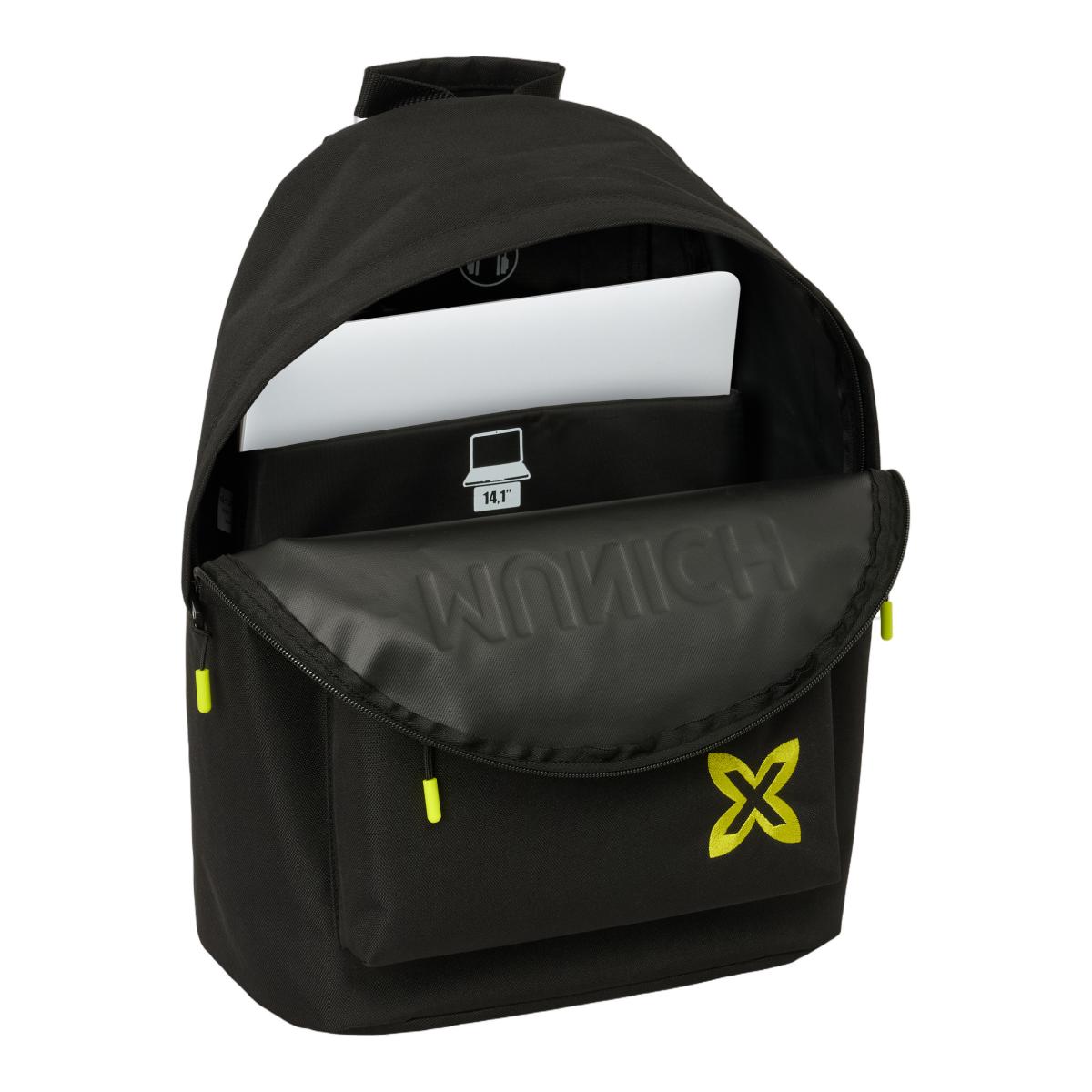 Mochila para Portatil 14,1" Munich - Preto e Lima Preto-3