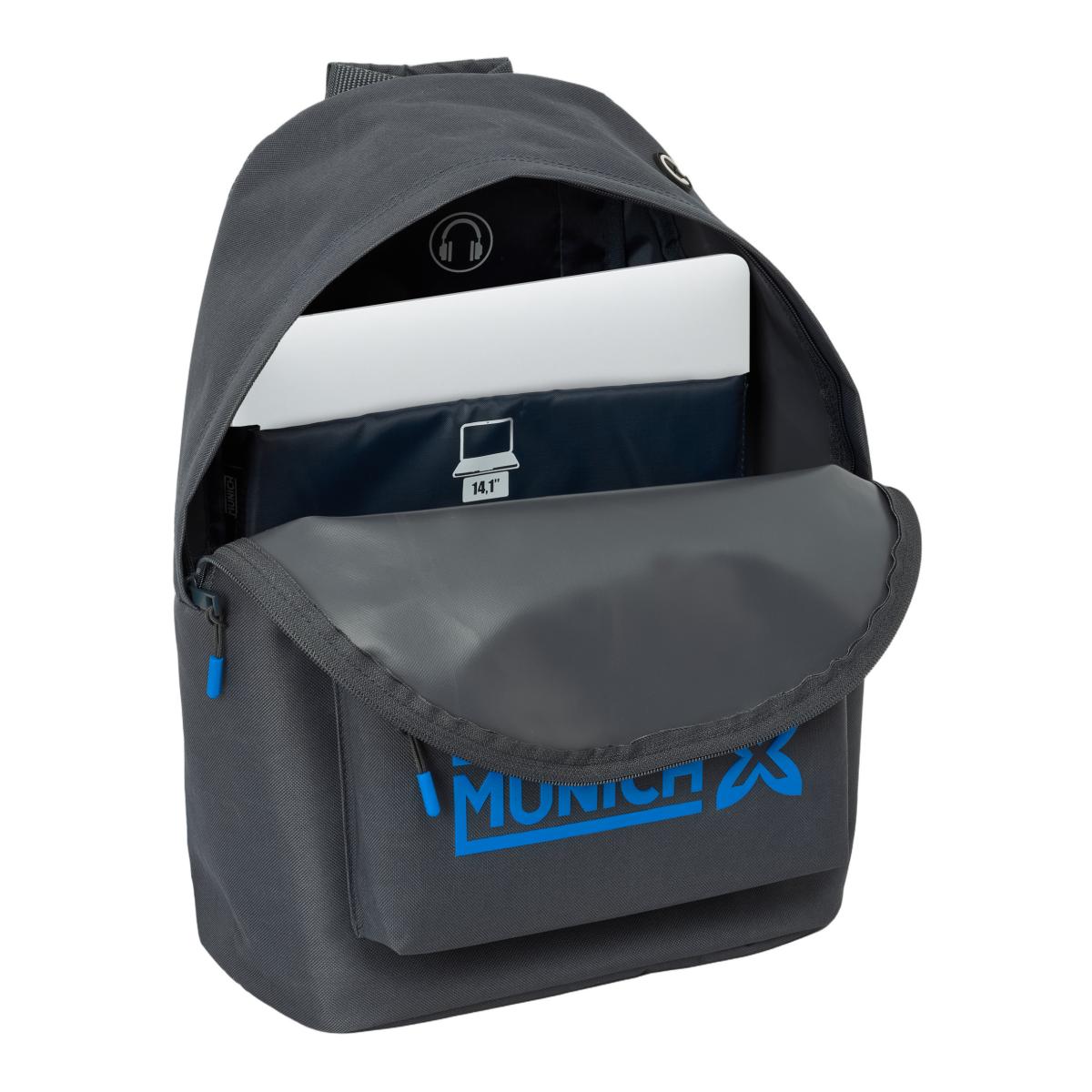 Mochila para Portatil 14,1" Munich - Cinzento Cinzento-3