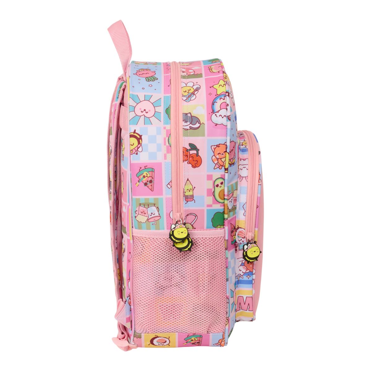 Mochila Adaptável a Carro Mr. Wonderful - Rosa y Multicolor Rosa / Multicolor-3