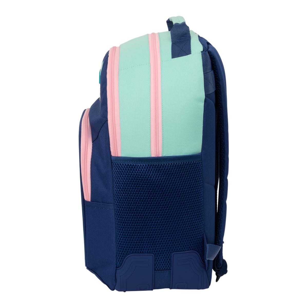 Mochila Dupla com Esquinas Reforçadas Adaptável a Trolley - Azul Marinho e Verde Azul-marinho / Verde-3