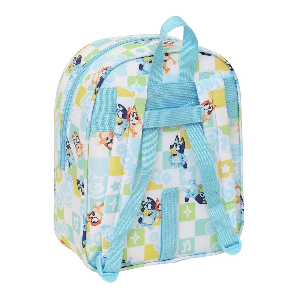 Mochila para Creche Adaptável a Trolley Bluey Safta - Azul Claro e Branca Azul-claro / Branco-2