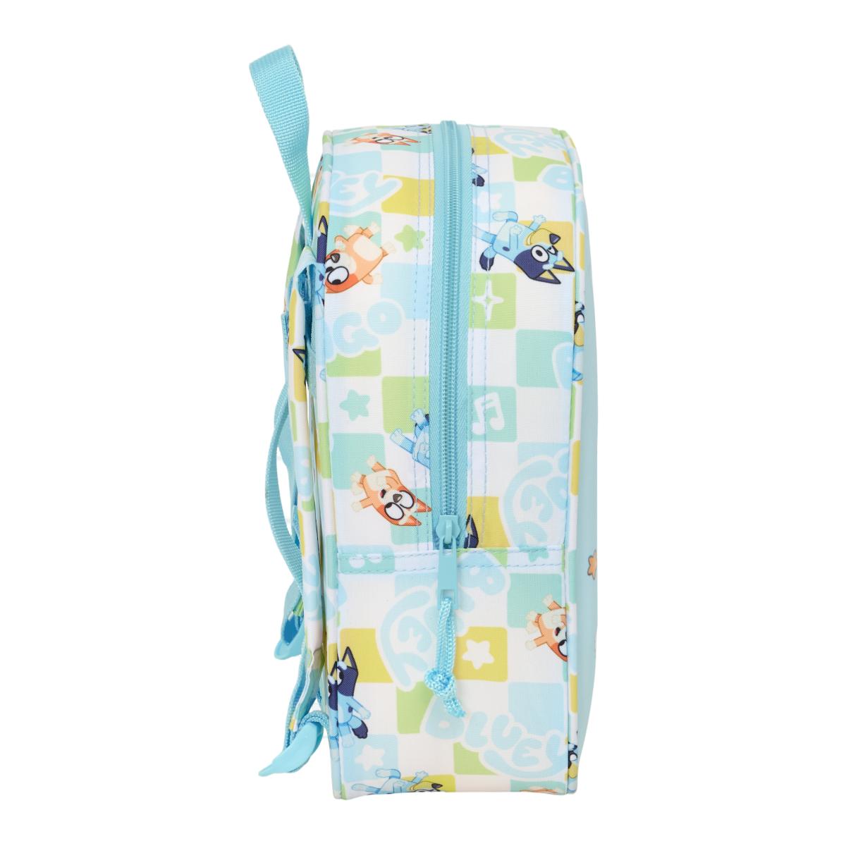 Mochila para Creche Adaptável a Trolley Bluey Safta - Azul Claro e Branca Azul-claro / Branco-3