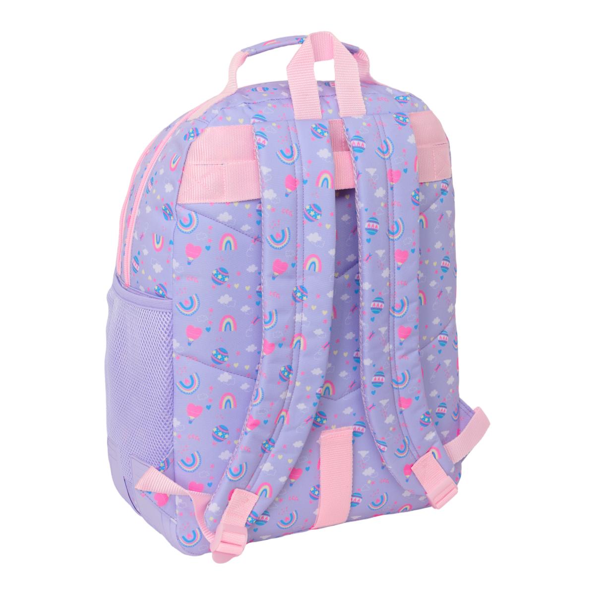 Mochila doble adaptable a carro Safta "Globos" lila y rosa Lila / Rosa-2