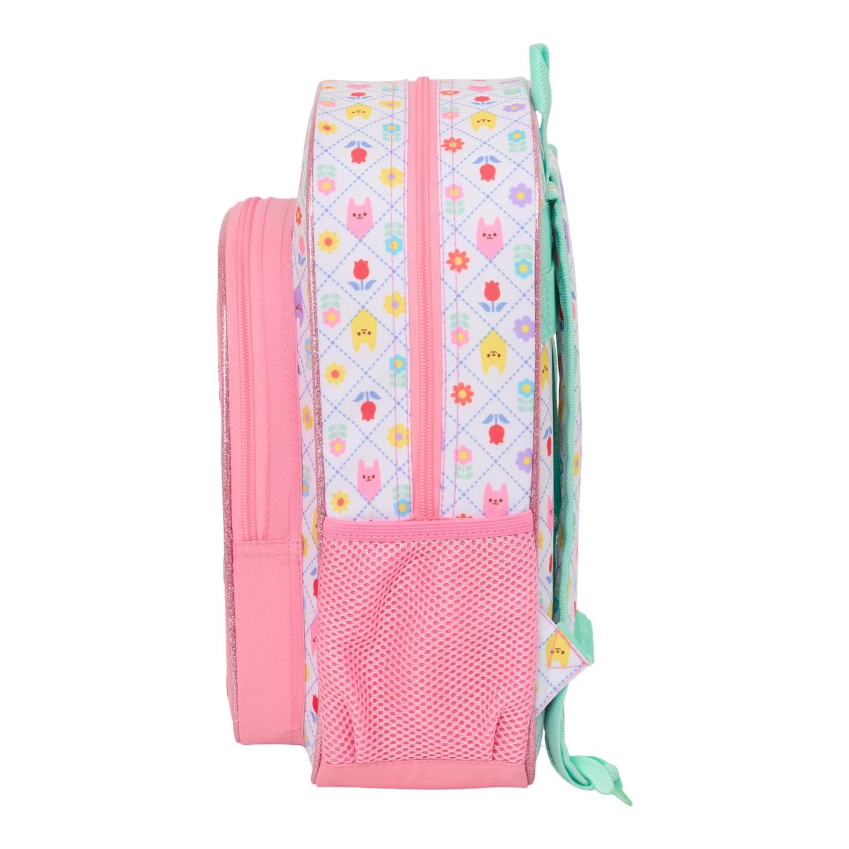 Mochila Infantil Adaptável a Trolley Gabby's Dollhouse Safta - Rosa e Branco Rosa / Branco-3