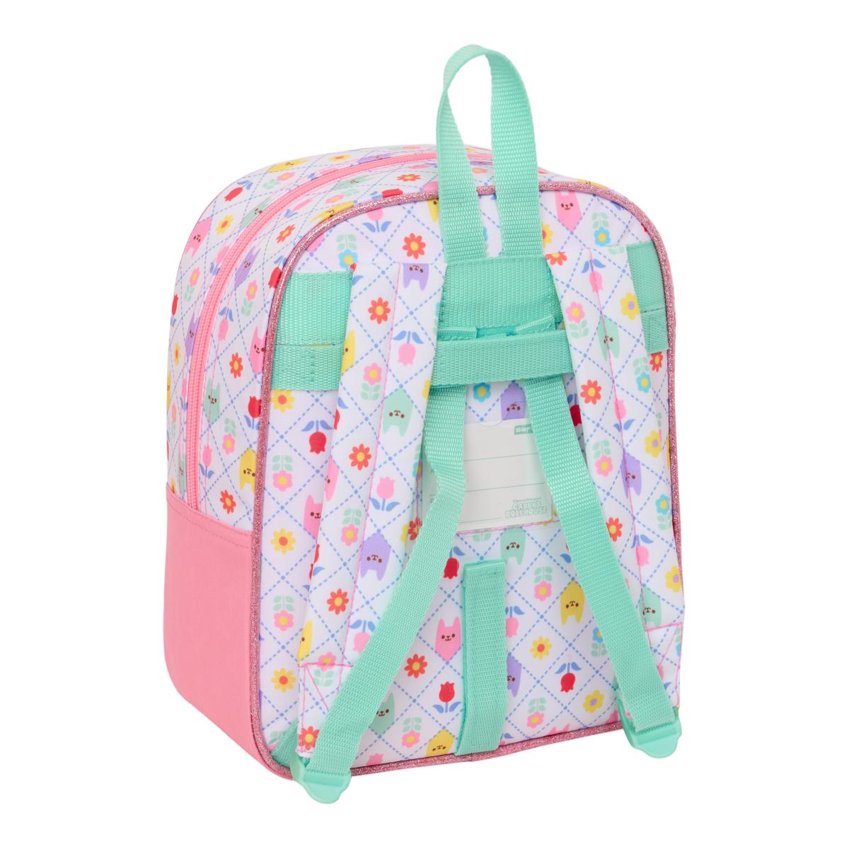 Mochila para Creche Adaptável a Trolley Gabby's Dollhouse Safta - Rosa e Branco Rosa / Branco-2