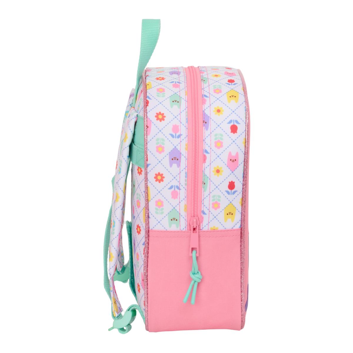 Mochila para Creche Adaptável a Trolley Gabby's Dollhouse Safta - Rosa e Branco Rosa / Branco-3