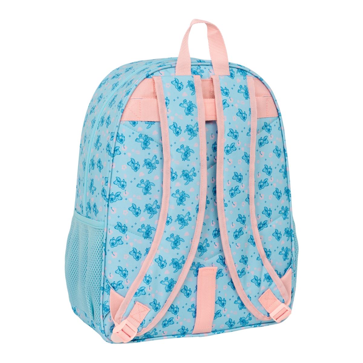 Mochila Adaptável a Trolley Stitch Safta - Azul Claro e Rosa Claro Azul-claro-2