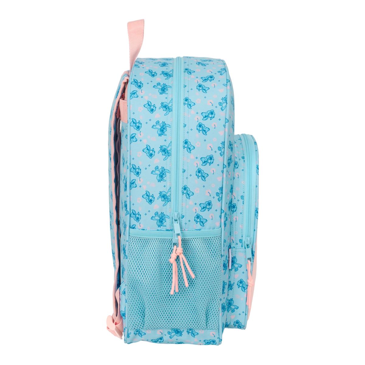 Mochila Adaptável a Trolley Stitch Safta - Azul Claro e Rosa Claro Azul-claro-3