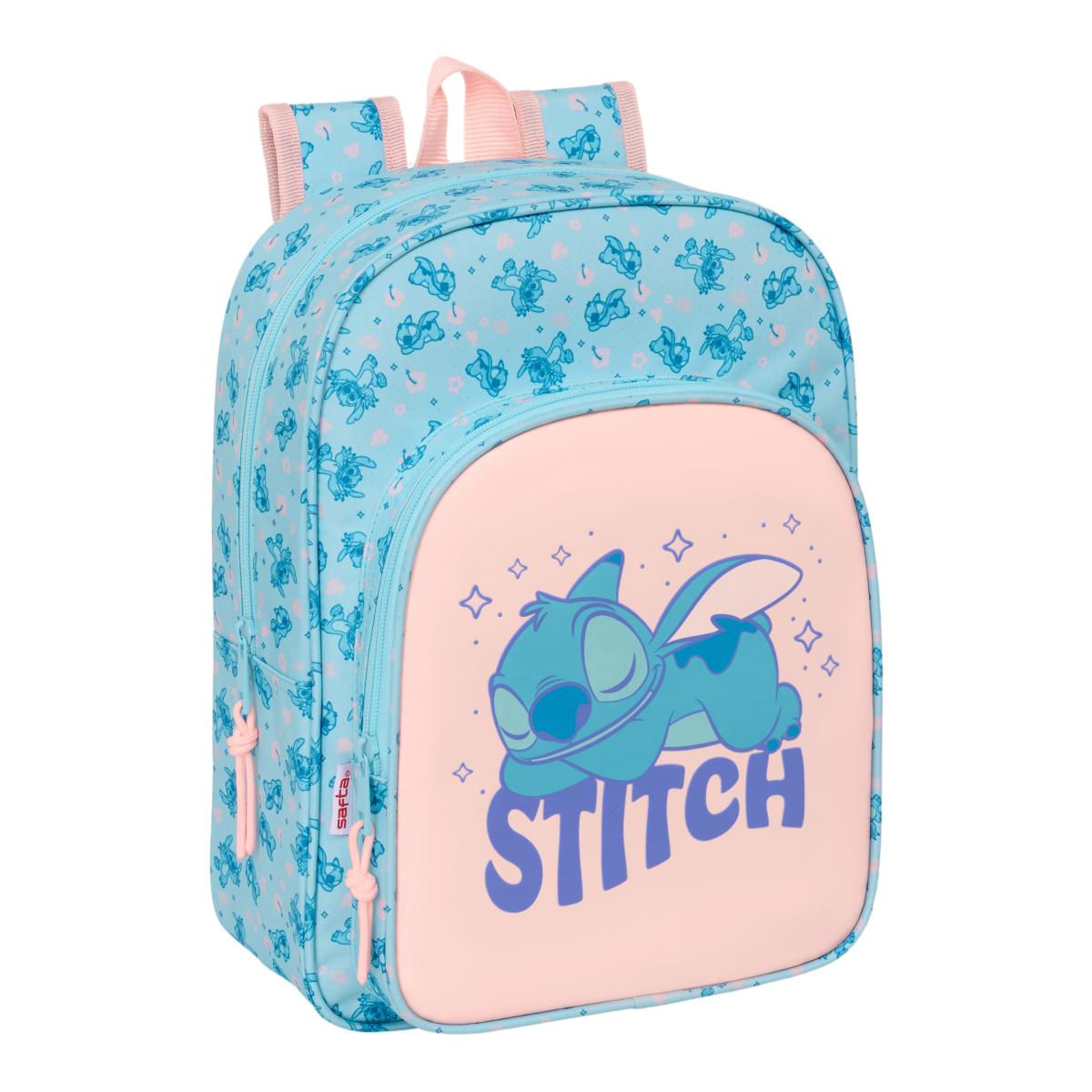 Imagem 0 de Mochila Infantil com Bolsos Adaptável a Trolley Stitch Safta - Azul Claro e Rosa claro