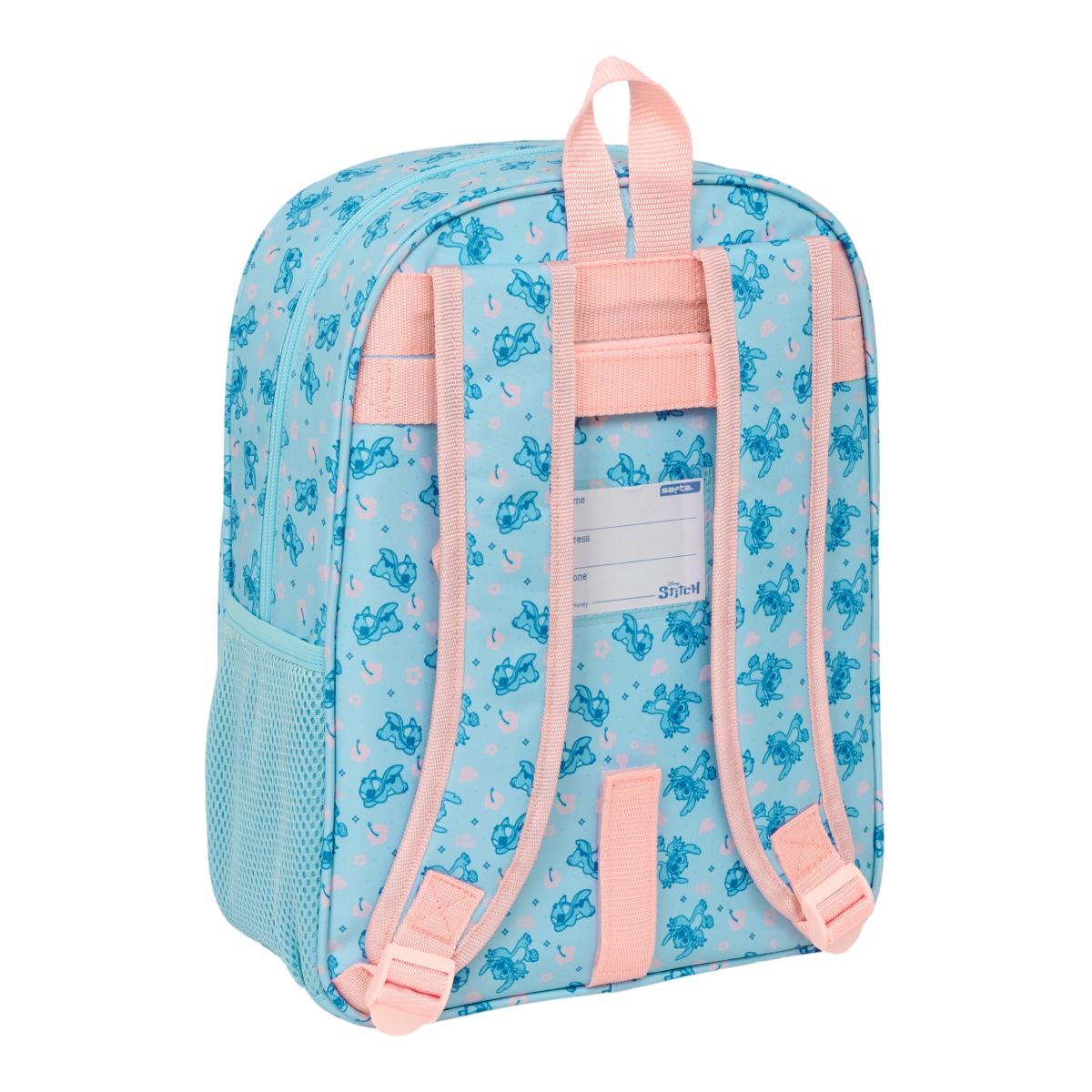 Mochila Infantil com Bolsos Adaptável a Trolley Stitch Safta - Azul Claro e Rosa claro Azul-claro-2