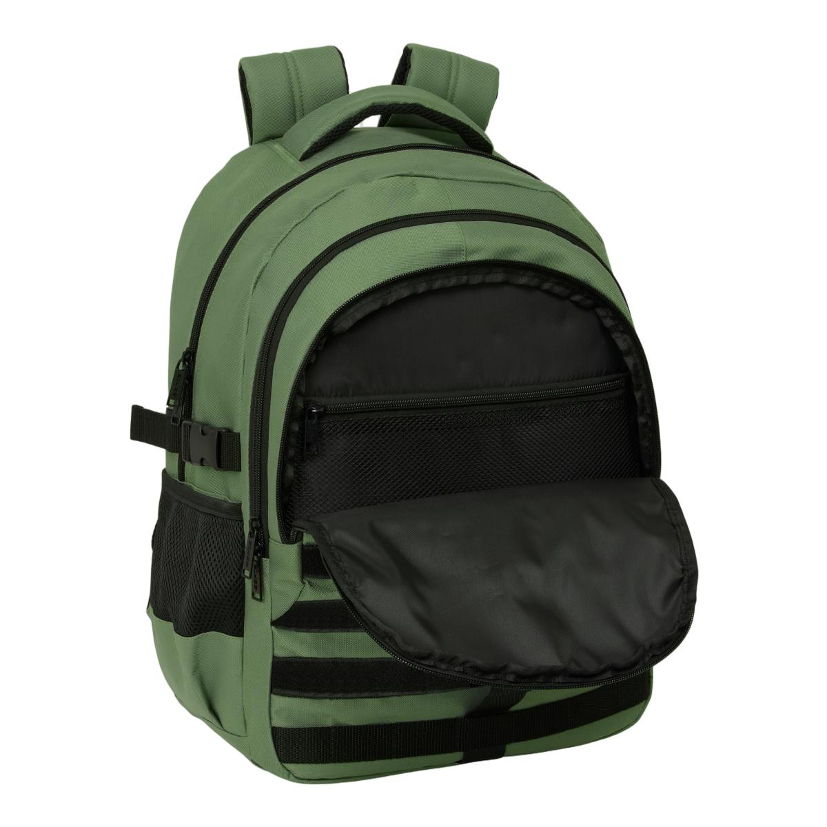Mochila Cross Dupla Safta - Verde Camo Verde-4