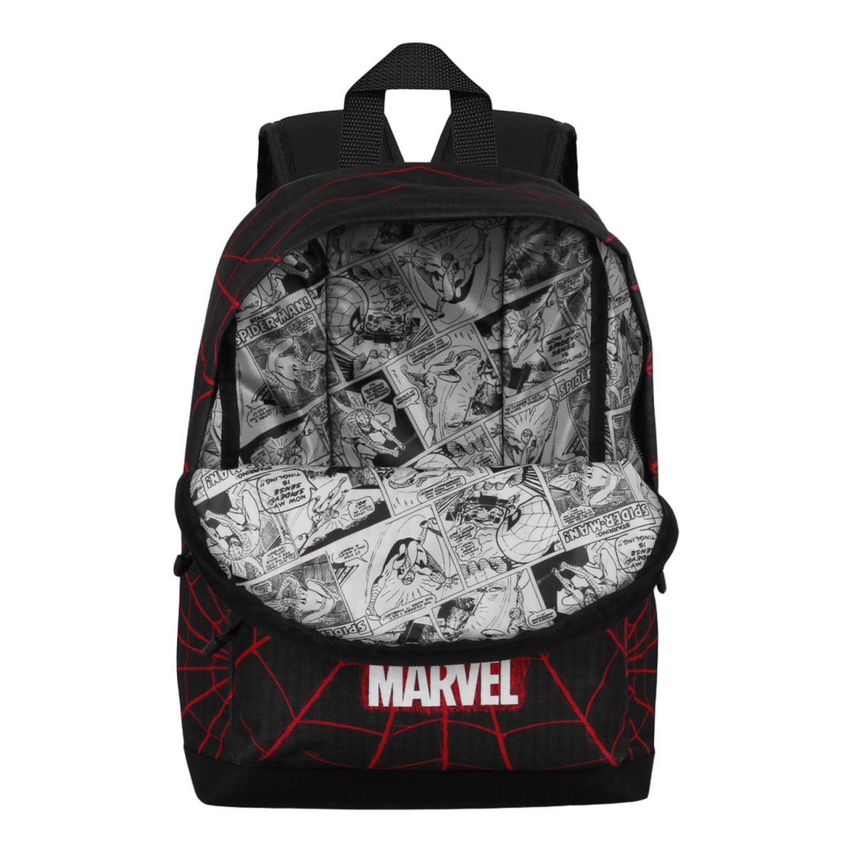 Mochila Pequena Hs Fan Spiderman Vision Marvel Karactermania - Preto Preto-4