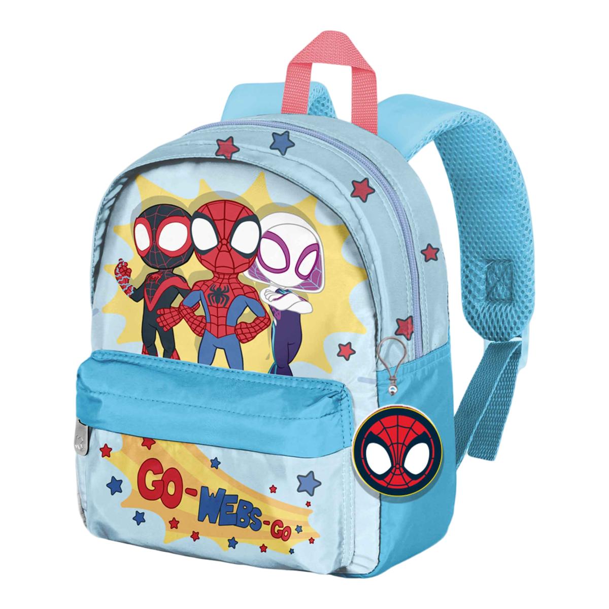 Imagem 0 de Mochila Joy + Acessório Spiderman Super Team Marvel Karactermania - Azul