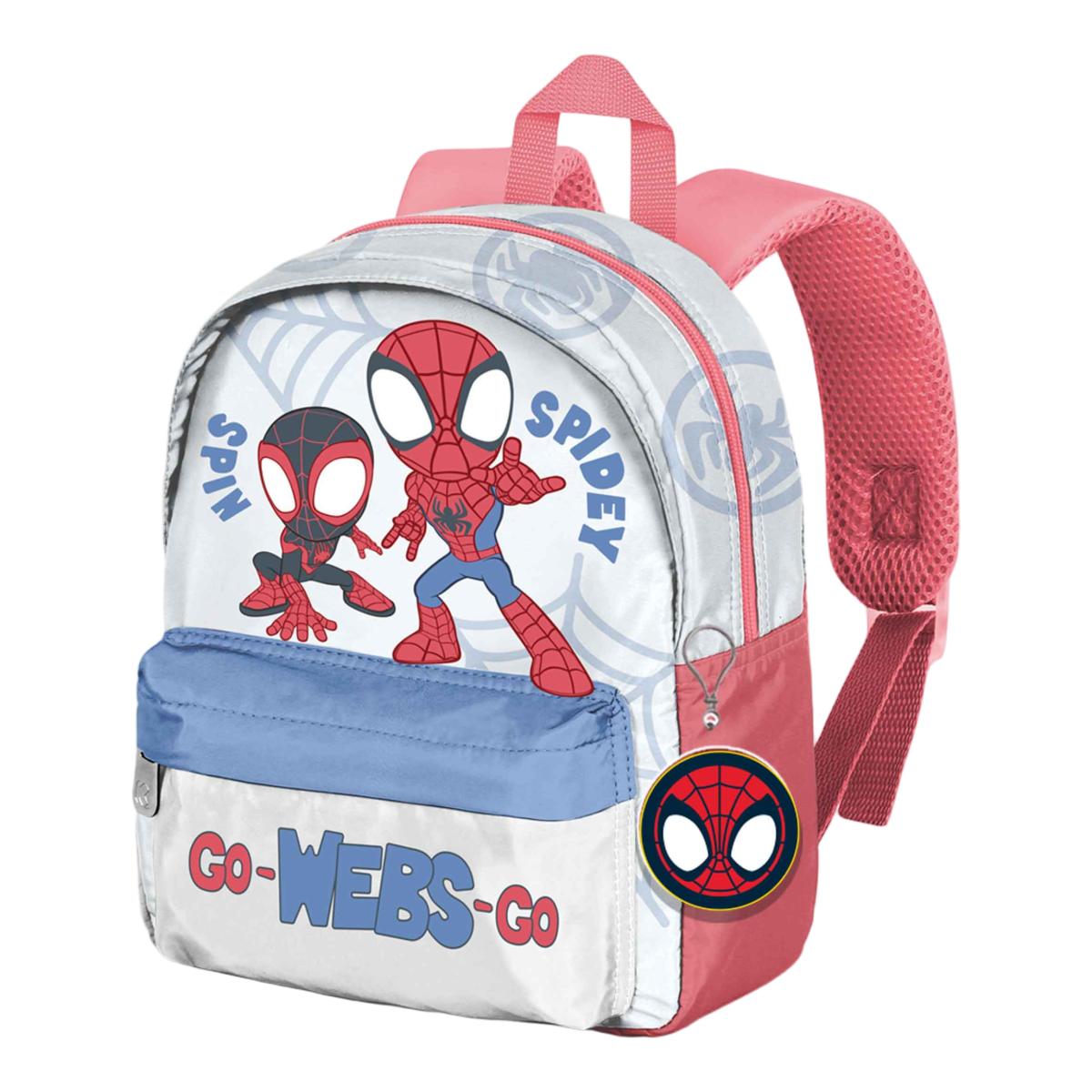 Imagem 0 de Mochila Joy + Acessório Spiderman Spin Marvel Karactermania - Branco