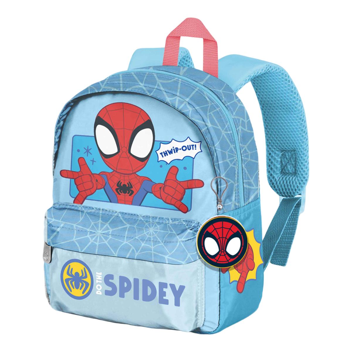 Imagem 0 de Mochila Joy + Acessório Spiderman Thwip Marvel Karactermania - Azul