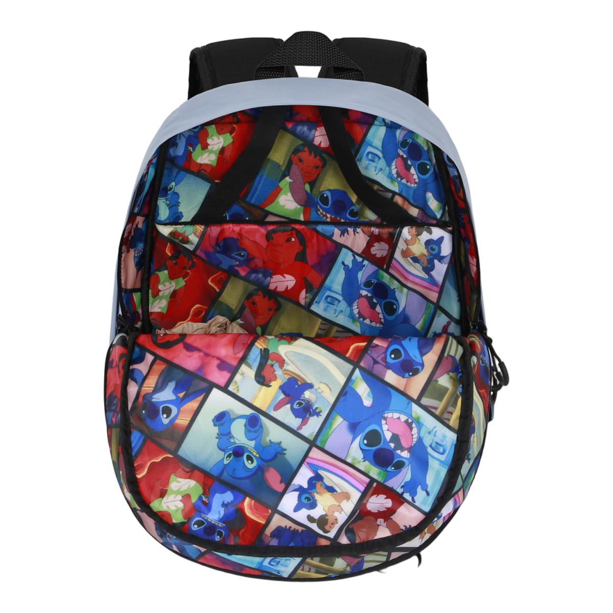 Mochila Block Lilo e Stitch Morandi Disney Karactermania - Azul Azul-4
