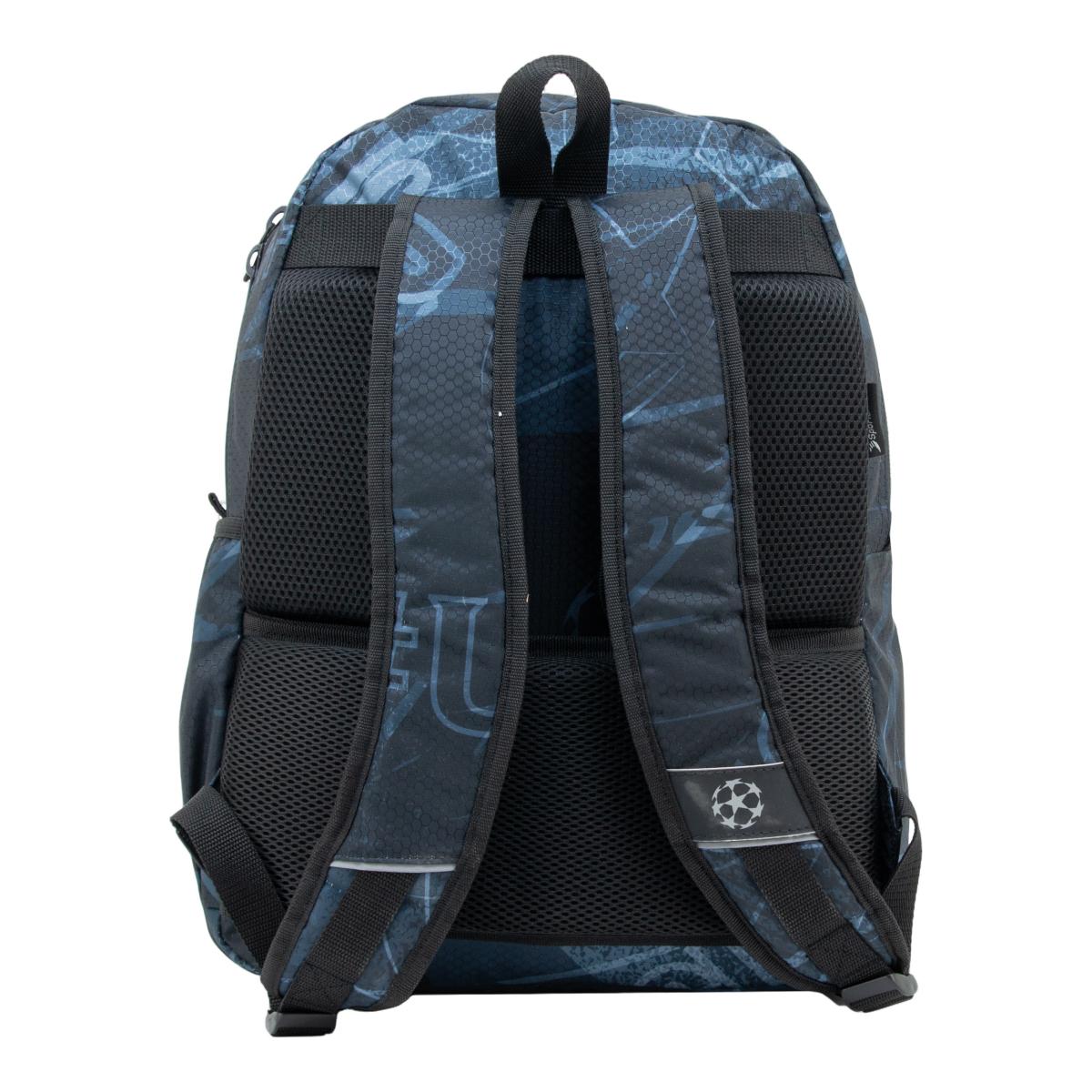 Mochila ST doble cuerpo con bases reforzadas Silver Champions League negro y azul Negro-2