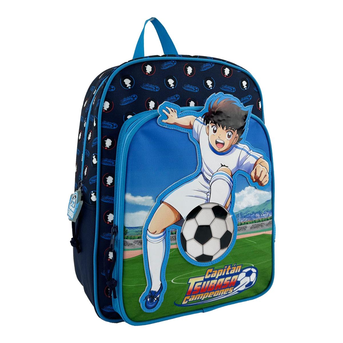 Mochila Escolar 38 cm Capitan Tsubasa CyP Brands Azul Multicolor Azul / Multicolor-2