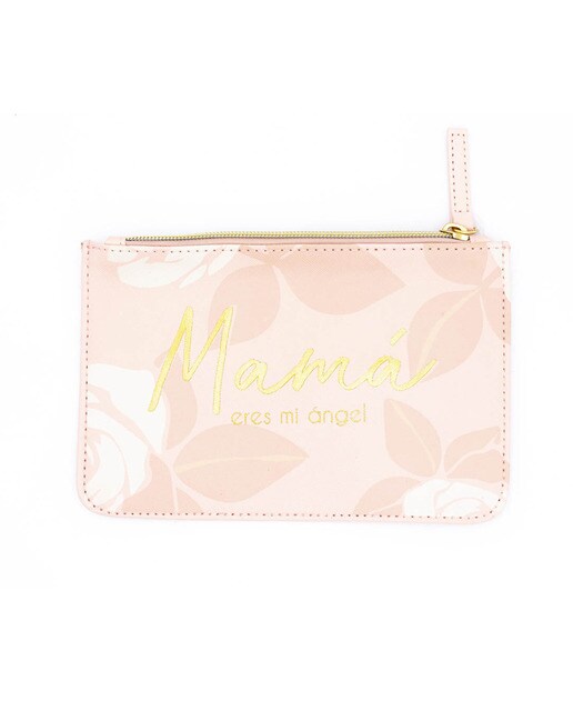 Nécessaire Máma Eres Mi Ángel rosa dourado Rosa-1