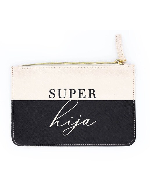 Nécessaire Super Hija preto e bege Preto-1