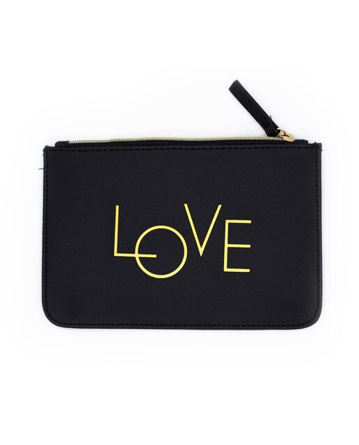 Imagem 0 de Nécessaire Love preto e dourado