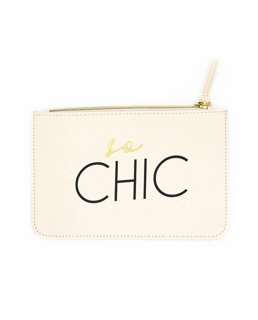 Nécessaire So Chic bege, preto e dourado Bege-1
