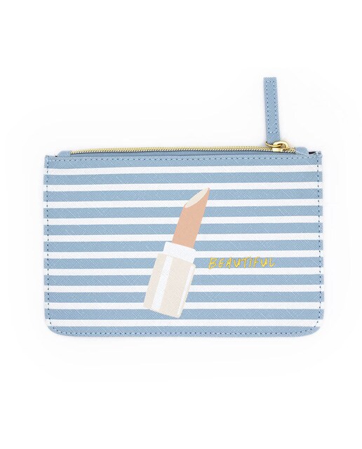 Nécessaire Batom azul, branco e rosa Azul / Branco-1