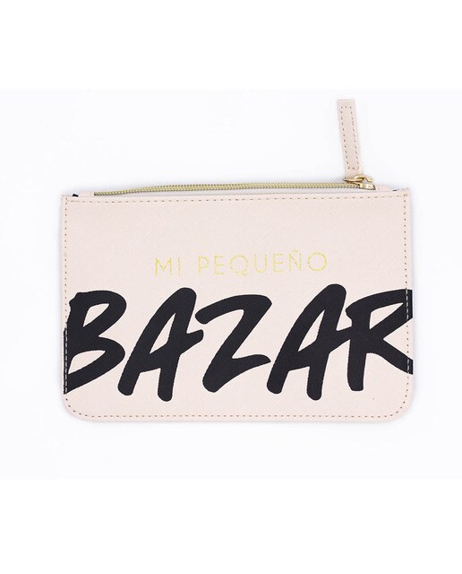 Nécessaire Mi Pequeño Bazar bege e preto Bege-1