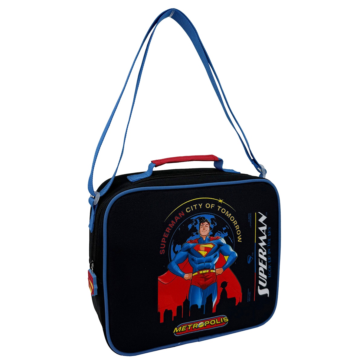 Bolsa de merienda Superman Black CyP Brands azul rojo Azul / Rojo-2