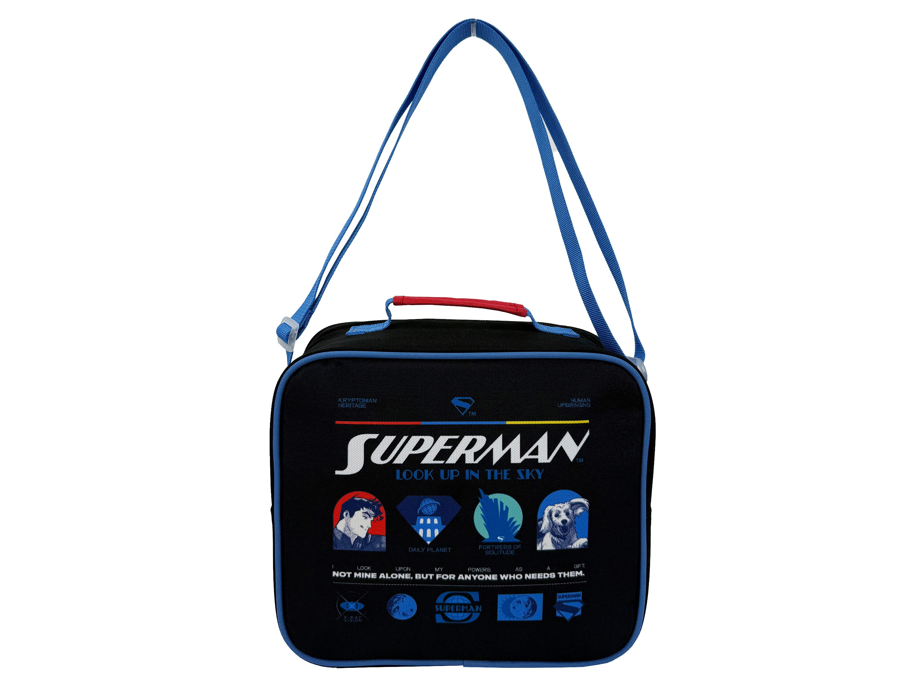 Bolsa de merienda Superman Black CyP Brands azul rojo Azul / Rojo-4