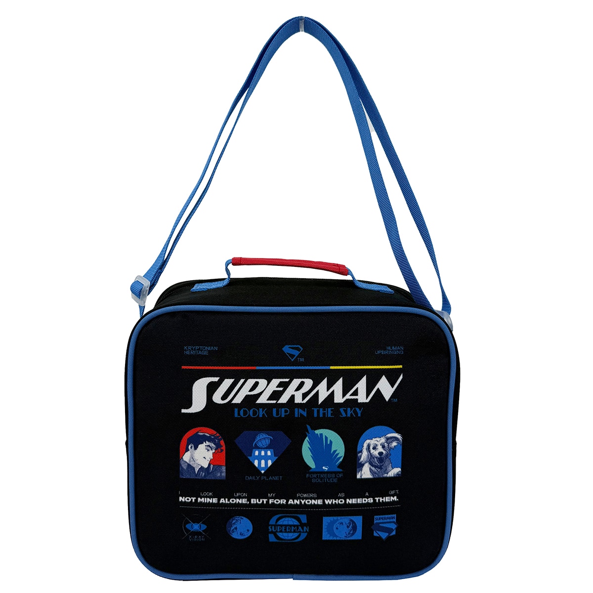 Bolsa de merienda Superman Black CyP Brands azul rojo Azul / Rojo-5