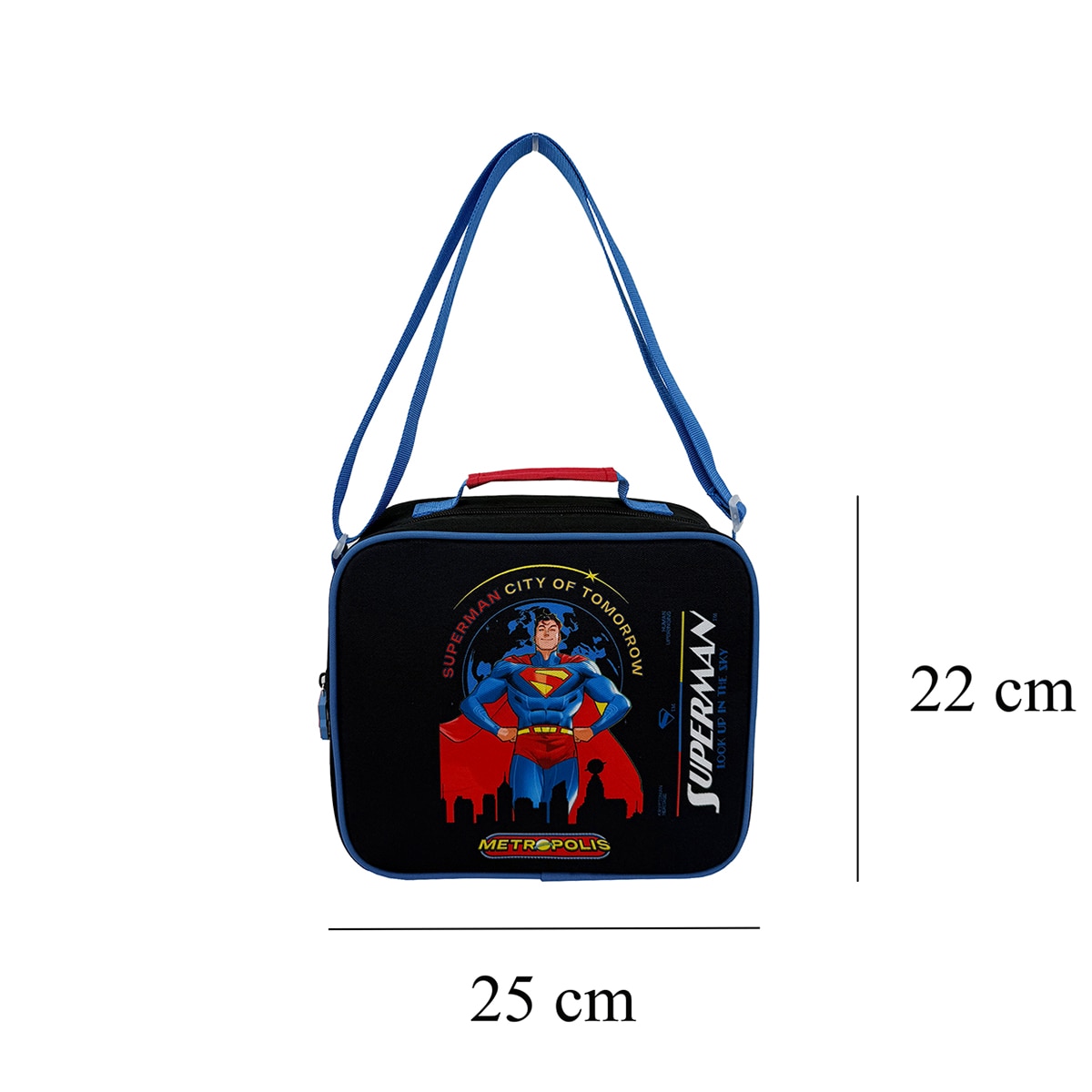 Bolsa de merienda Superman Black CyP Brands azul rojo Azul / Rojo-7