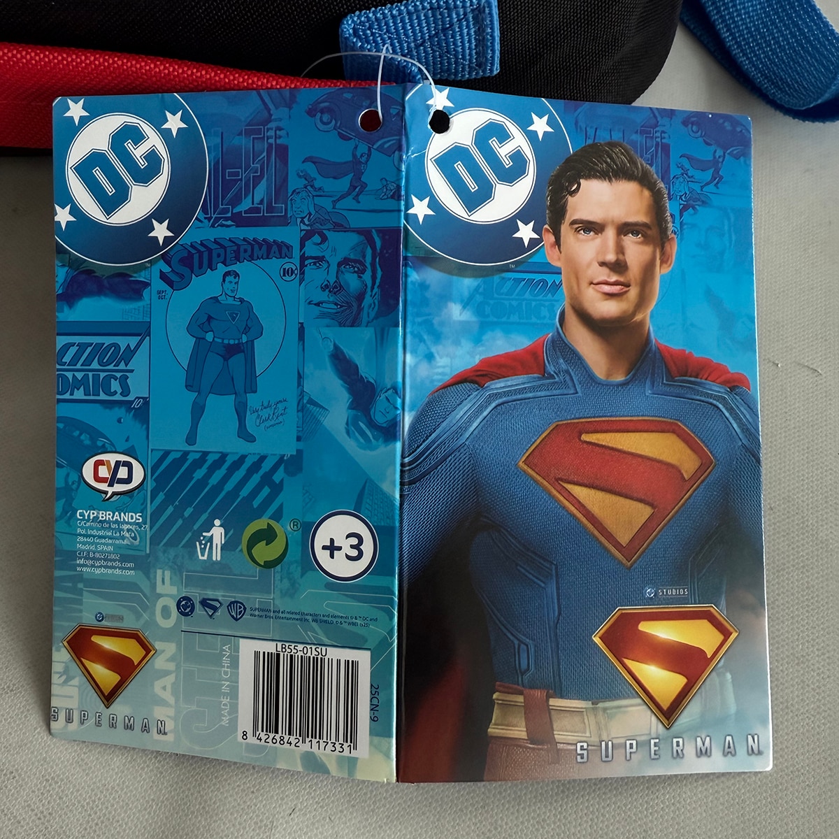 Bolsa de merienda Superman Black CyP Brands azul rojo Azul / Rojo-8