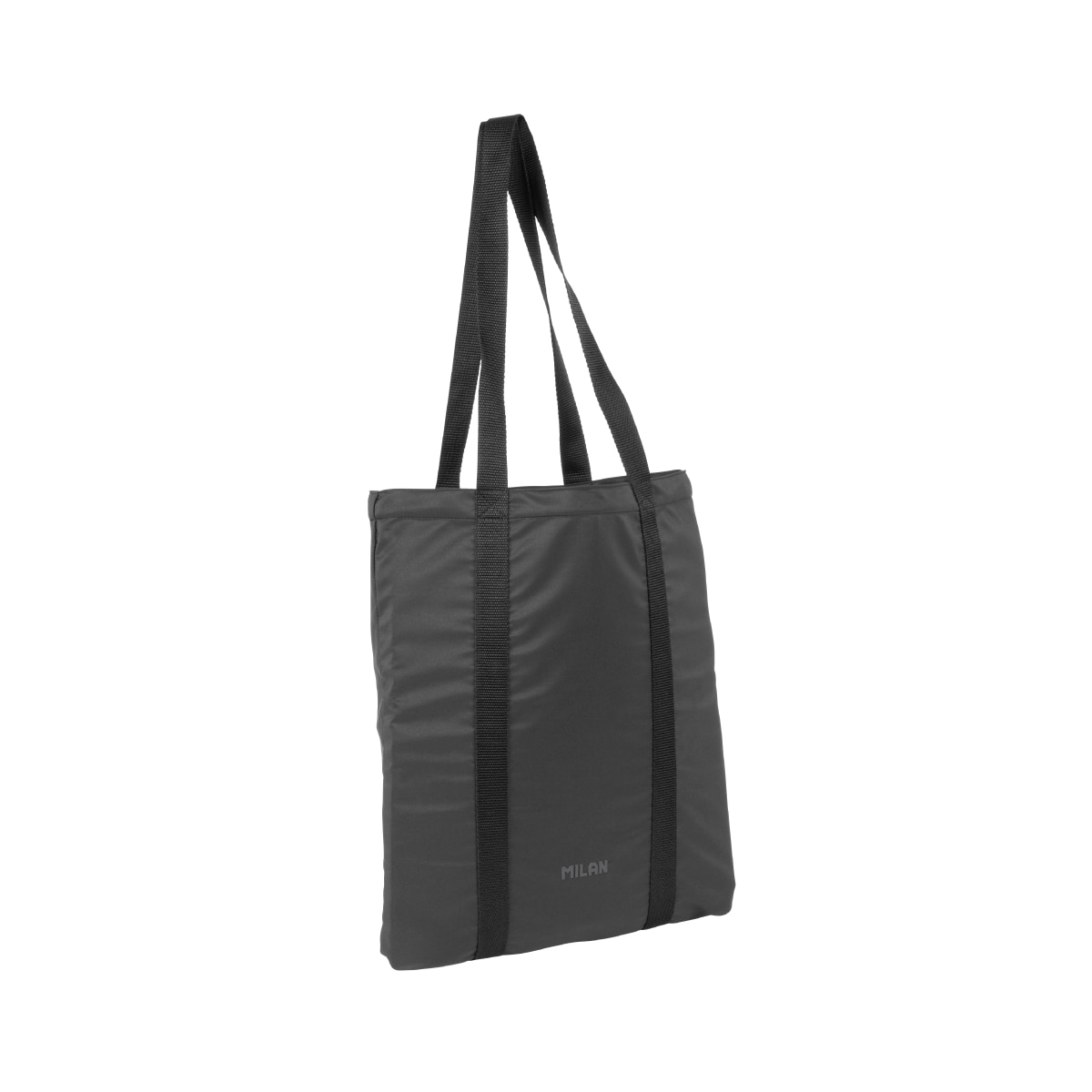 Bolso tote bag serie shadow, MILAN, negro 1