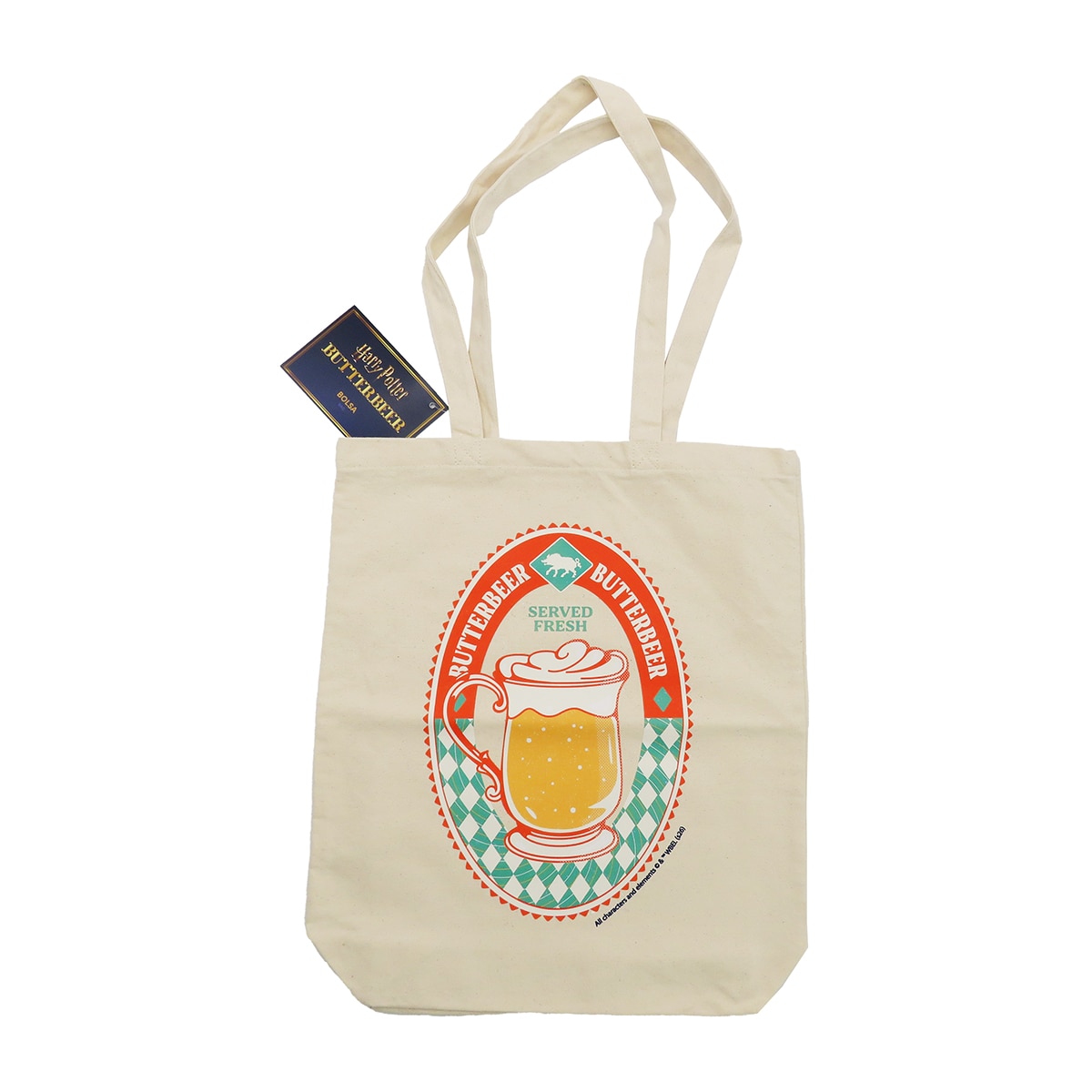 Imagem 0 de Bolsa tote bag algodão Butterbeer Harry Potter CyP Brands Bege Multicolor