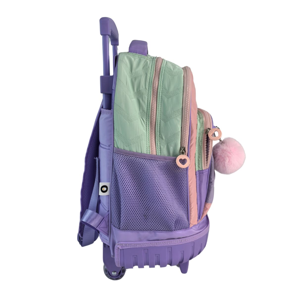 Trolley fijo compacto doble cuerpo gran capacidad Blin Blin Zigzag Toybags lila y rosa Lila / Rosa-2