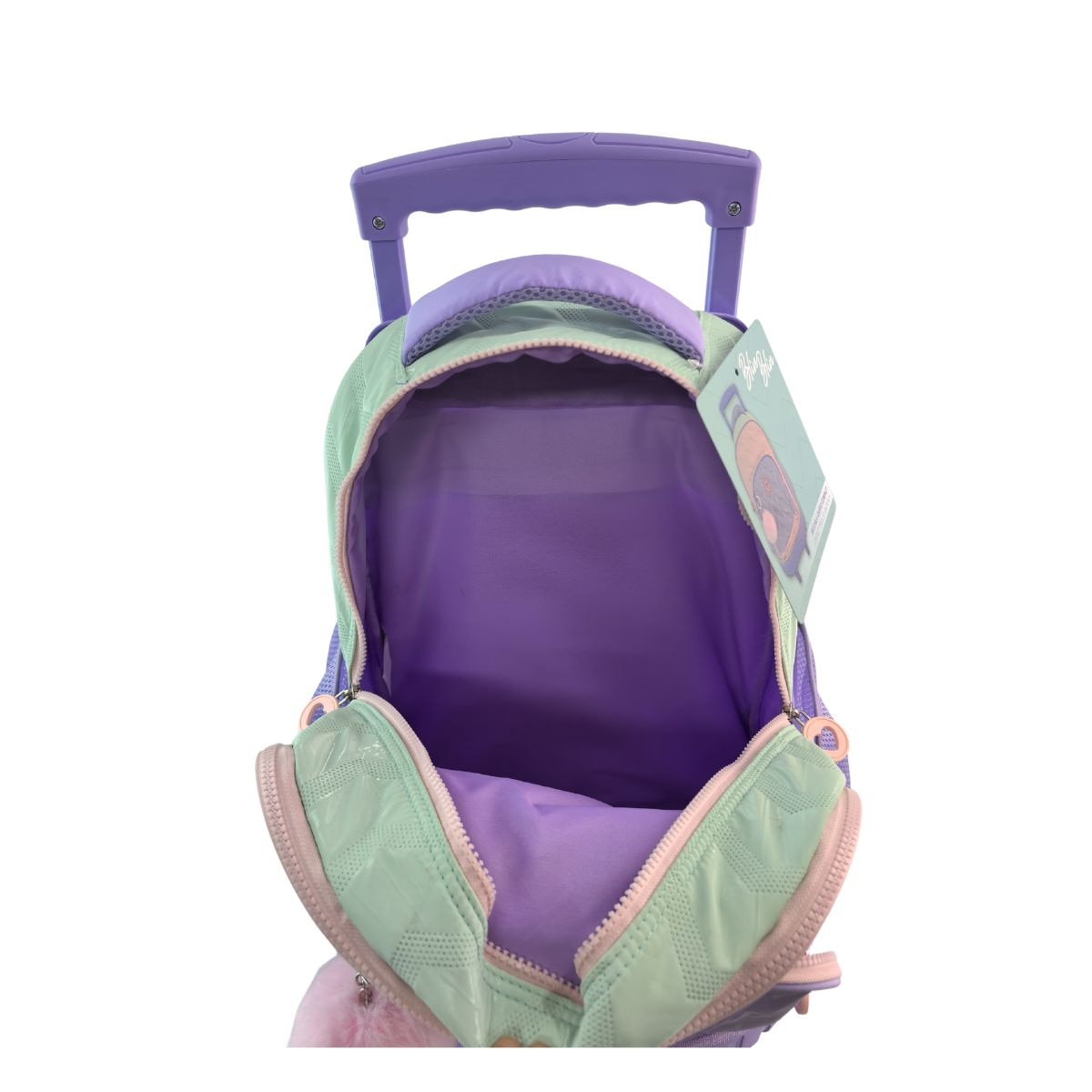 Trolley fijo compacto doble cuerpo gran capacidad Blin Blin Zigzag Toybags lila y rosa Lila / Rosa-5