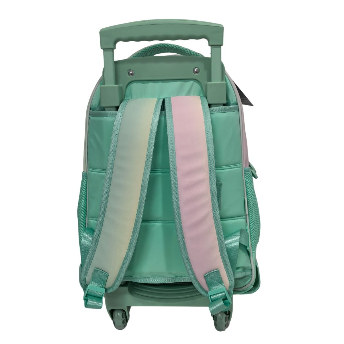Trolley fijo compacto doble cuerpo gran capacidad Blin Blin Gradient Green Toybags rosa y verde Rosa / Verde-3