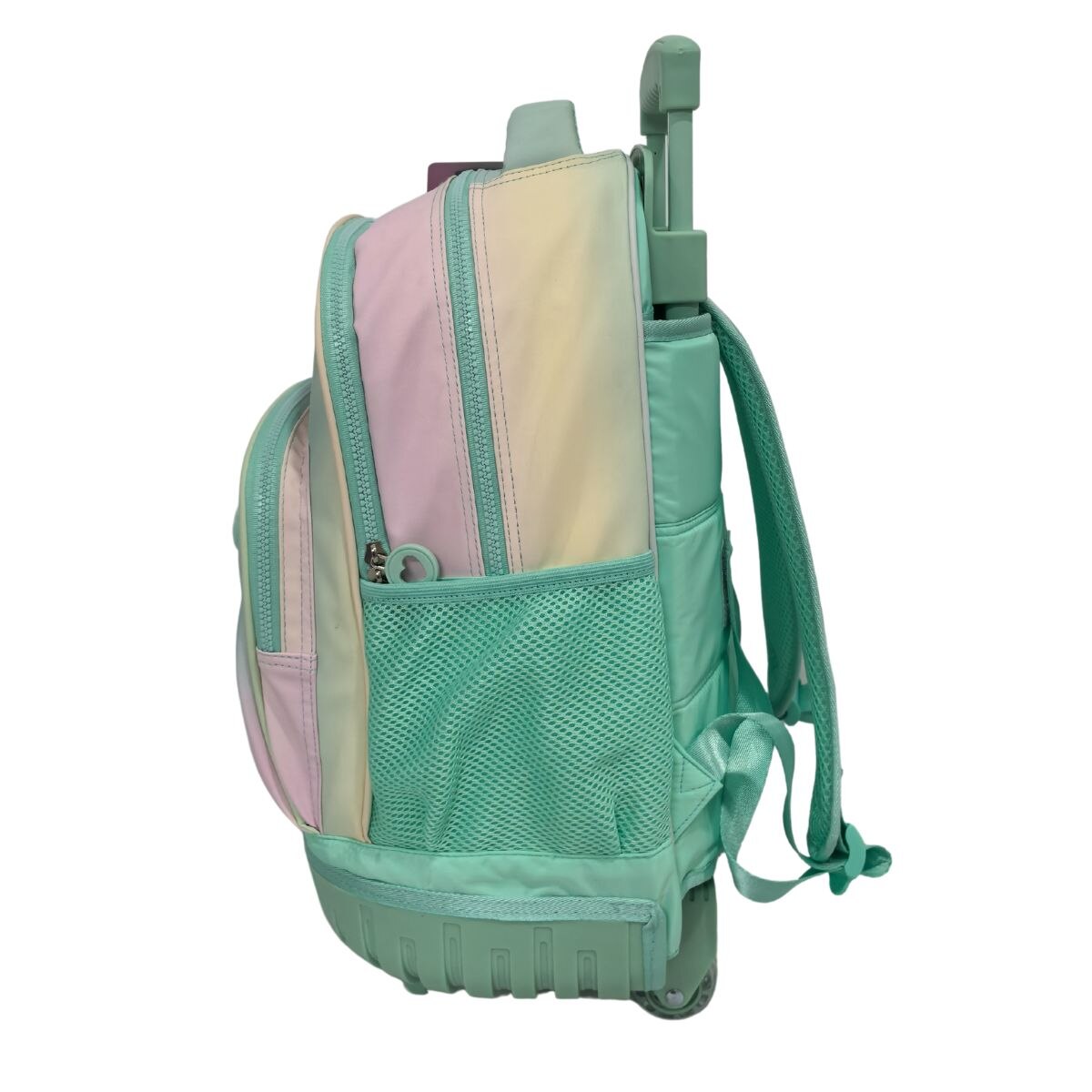 Trolley fijo compacto doble cuerpo gran capacidad Blin Blin Gradient Green Toybags rosa y verde Rosa / Verde-4