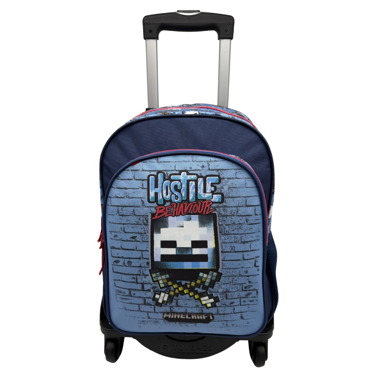 Mochila carro Minecraft Hostile Behavior Toybags azul Azul-1