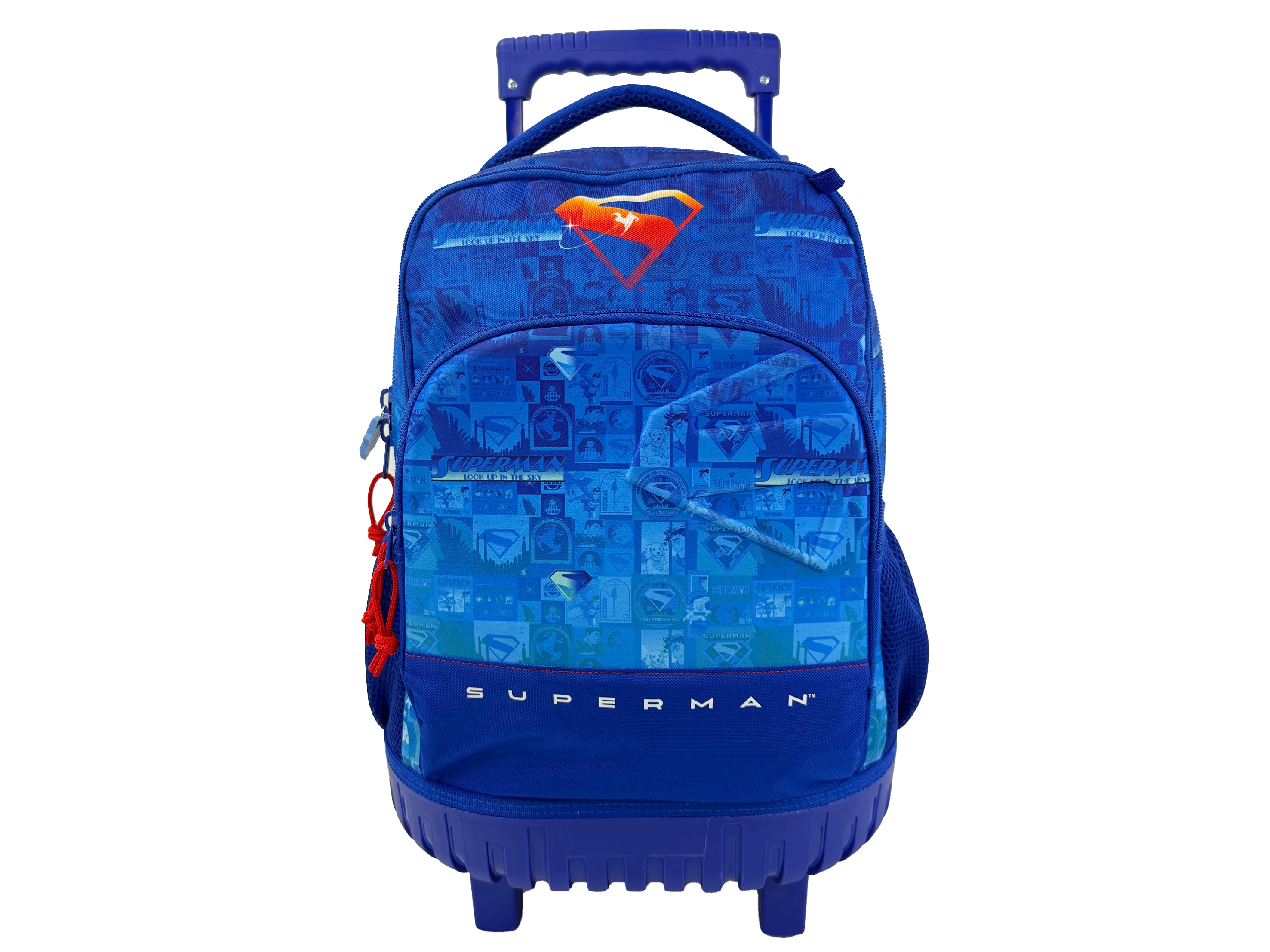 Imagem 0 de Mochila Escolar Trolley Compacto Supermen Comic Collection CyP Brands Azul, Preto, Vermelho