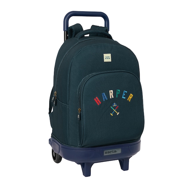 Imagem 0 de Mochila grande com rodas compact amovível Harper & Neyer azul marinho