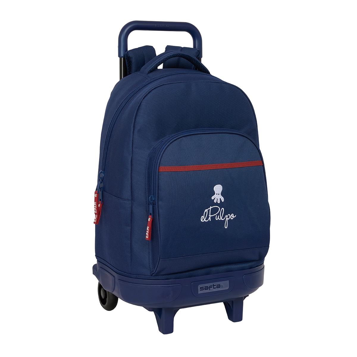 Imagen 0 de Mochila grande con ruedas compact extraible El Pulpo azul marino