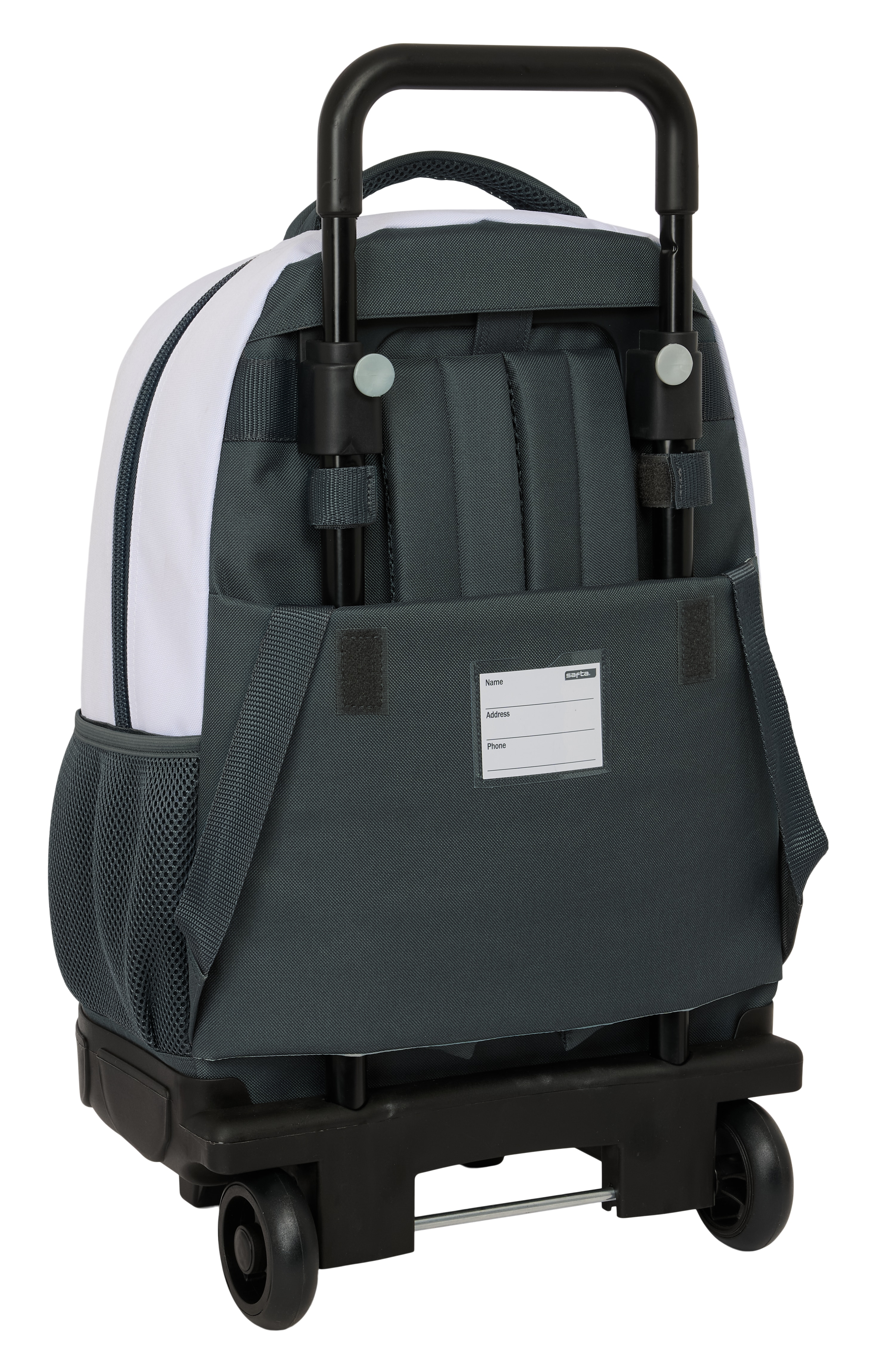 Mochila Grande com Rodas Compactas Removíveis Real Madrid 1st Kit 25/26 Branco 2