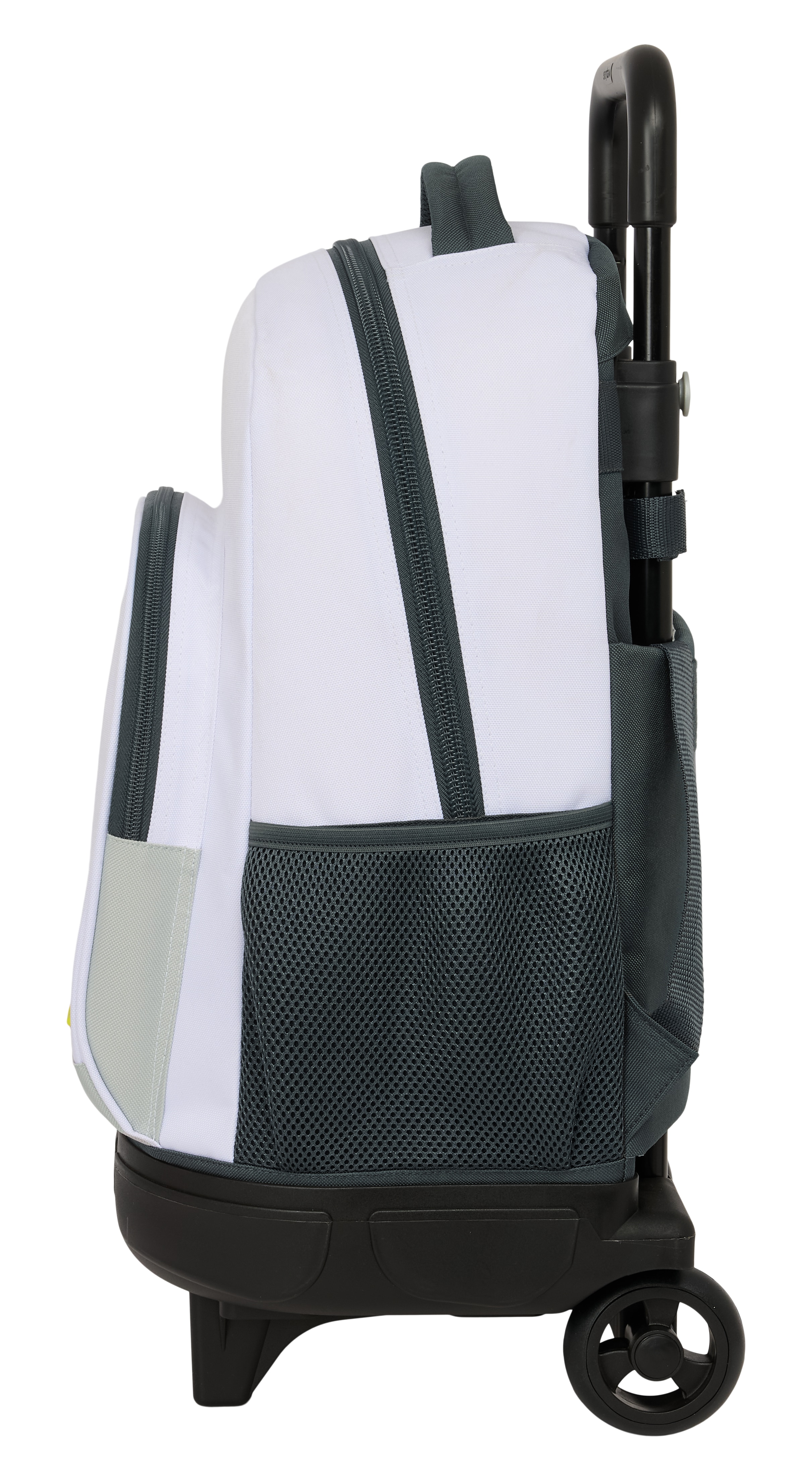 Mochila Grande com Rodas Compactas Removíveis Real Madrid 1st Kit 25/26 Branco 3